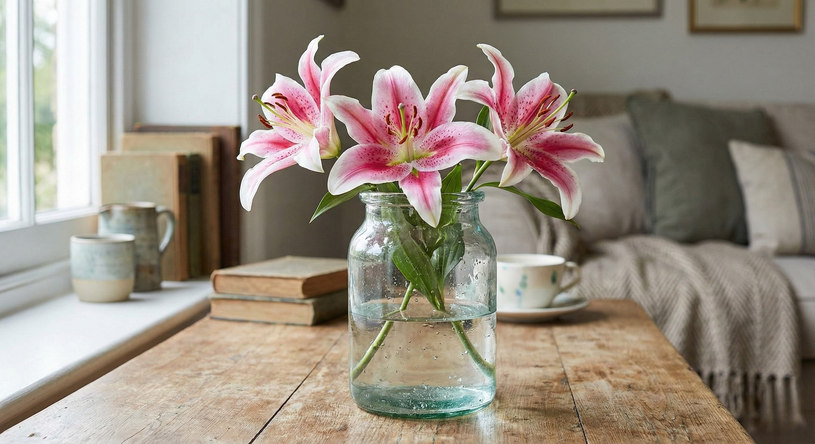 Minimalist Lily in Vase